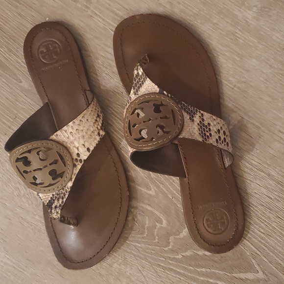 Tory Burch snakeskin thong sandals - Picture 7 of 10